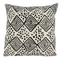 Saro Lifestyle SARO 9610.BW22SD 22 in. Square Down Filled Throw Pillow with Black & White Mudcloth Design 9610.BW22SD